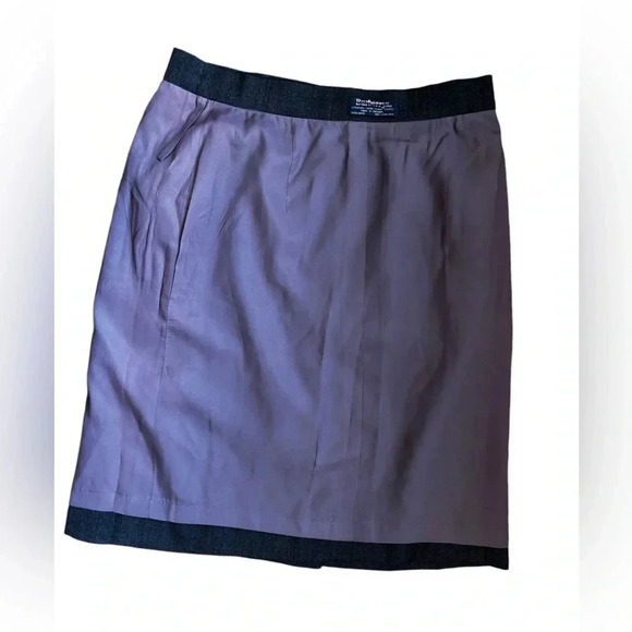 Burberrys A Line Button Wool Skirt Pockets Size 6 work wear Professional - Picture 6 of 7